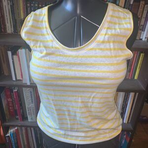 A loves A yellow & white stripe vacationcore sleeveless top